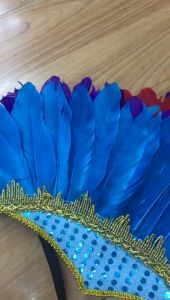 Feather Headpiece Boho Indian Tribe Adjustable Headband Tiara Crown Hair Accessory for Festival Carnival Halloween Party Supply Chief Headdress Carnival Costume Colored Headwear Performance Clothing Headpiece Headwear Feather Headdress Fancy Dress Party