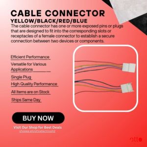 Cable Connector for MCTC-HCB to Control Panel - One Plug Only (Color: yellow/black/red/blue)