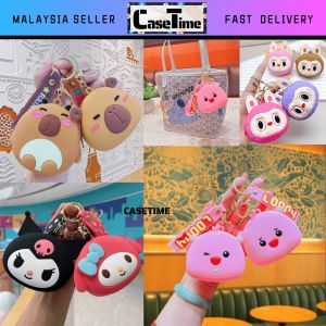 Cute cartoon small storage bag wallet keychain capybara loopy labubu kuromi melody hello kitty accessories 卡通包包钥匙圈