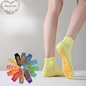 Ladies Anti Slip Breathable Silicone Dot Yoga Socks Summer Sweat Absorbing and Odor Proof Indoor Sports Dance Pilates Yoga Socks