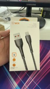 Cáp iPhone dây dù dài 2M hãng WIX Fullbox chân A to Lightning