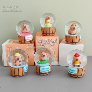 Emotion Stable Capybara Crystal Ball Blind Box Luminous Small Water Ball Birthday Gift for Girls New Year Childrens Toy
