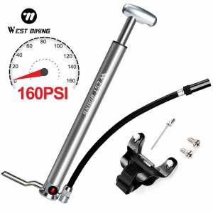 West Biking | WEST BIKING Portable Bicycle Hand Pump Dual Valve 160PSI Lightweight Mini Cycling Tire Inflator