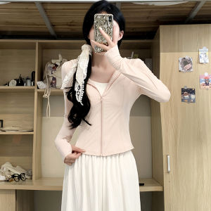 Pink Ice Silk UV Protection Clothing Womens Summer Thin Fit 2024 New Style Anti-Uv Sports Yoga Top Outerwear Jacket