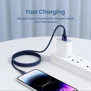 Kabel Charger micro USB android fast charging 1meter