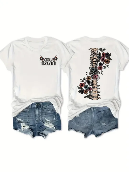 Grow%20Through%20It%20Women's%20Tee%20-%20Spine%20&%20Floral%20Graphic,%20Casual%20Gray%20Top%20-%20Image%202