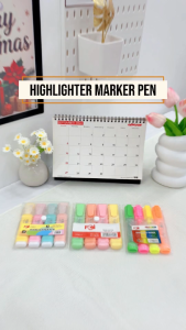 FCI Highlighter Pen (4in1)Multi-Color Highlighter with 4 Vibrant Ink Colors Chisel Tip Quick-Drying Ink for Studying Note-Taking Journaling School Office & Bible Journaling