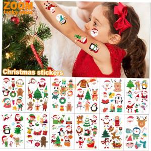 Christmas Tattoo Face Stickers Water Transfer Decorations 1 Early Education Smart Toys for Children Boys Girls Plants Theme
