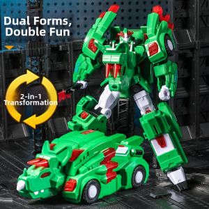 Transformable Robot Toy Ducky T-Rex Triceratops 1pc