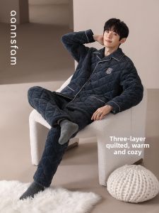 Thickened Warm Flannel Mens Pajamas