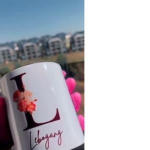 Custom Mug Name Initial LEAF Personalized Alphabet Mug Birthday Coffee Islamic Wedding Gifts