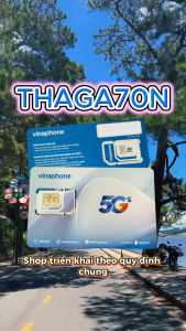 (Miễn Phí 1 Tháng Đầu ) Sim 5G Vinaphone BIG50Y -> THAGA70N Miễn Phí Truy Cập Tikt0p Y0utbe FB + Thêm 5GB/ngày - Phí Gia Hạn 70.000đ/tháng . FREESHIP - CHƯA KÍCH HOẠT.