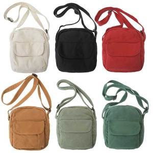 Satchel Purse for Women Adjustable Strap Messenger Bag Canvas Solid Color Clutch Purse for Travel Commuting