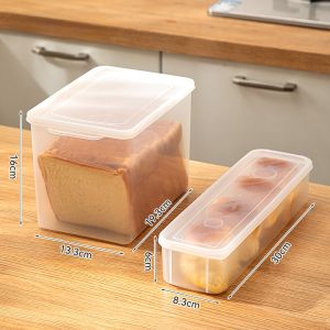Kitchen Bread Storage Box Toast Preservation Container Fridge Specialized Steamed Buns Sealed Container Food Storage Box