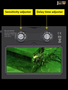 TaffGUARD Helm Las Otomatis Auto Terang Gelap Darkening Welding Helmet + Senter LED - 107T4