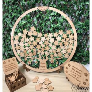 [Toronto2] Maple leaves Wedding Guest book Wedding Souvenir Guest Book Frame Book Drop Box Frame Party Decoration 60/80 Hearts