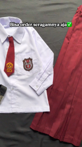 Seragam Sekolah Anak SD Perempuan Kelas 1-6 Lengkap