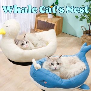 Cat Nest Whale Duck Soft and Comfortable Pet Sofa Cute Plush Pet Bed Small Dog Nest