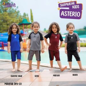Baju Renang Anak Laki-laki Rocella Swimwear Asterio Setelan Baju Renang Muslim Anak Pria