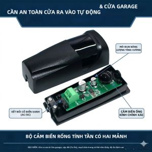 Động Cơ Mở Cửa Cảm Biến Hồng Ngoại Không Dây Chạy Bằng Pin Đạt Chuẩn IP54 Phạm Vi 15m Dùng Cho Cổng Tự Động Nhà Để Xe Và Cửa Ra Vào