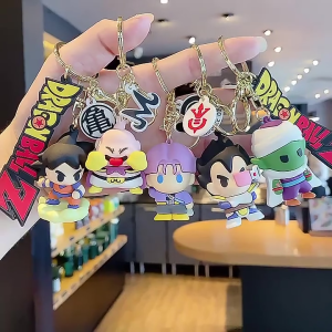 Gantungan Kunci Karakter Kartun Anime Dragon Ball Keychain Gantungan Tas Ransel Anime Jepang Goku Piccolo Vegeta
