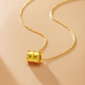 สร้อยคอทองคำบริสุทธิ์ 18k Saudi สำหรับผู้หญิงสร้อยคอจี้เอวเล็ก สำหรับภรรยา