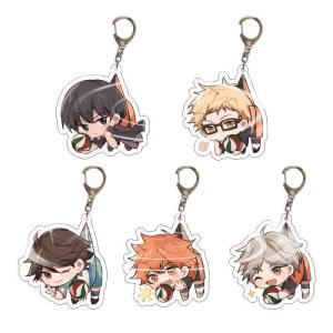 YF Haikyuu Anime Keychain Bag Pandant Keyring Acrylic character Hinata Shoyo Tsukishima Kei Key Chain FY