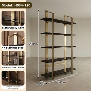 Integrated Wall-leaning Home Bookshelf Display Storage Rack