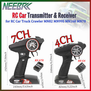 RC Car Transmitter & Receiver 7CH 4CH 2.4G Digital Radio Remote Control with RX-G7X/RX-G4 Receiver for RC Crawler Car MN82 MN99S