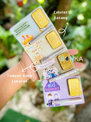 Amplop Lebaran Cokelat Emas Batang Amplop Idul Fitri Desain Unik