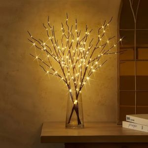 1PC 50LED copper wire birch branch lightavailable in white and brownsuitable for living roombedroomparty decoration