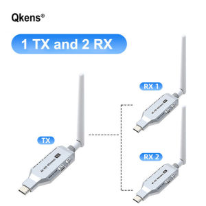 50M 4k Wireless Video Transmitter and Receiver 1 Laptop and 2 TV Display Share HDMI Extender Adapter