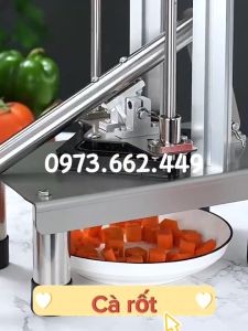 Máy thái hạt lựu thái sợi con trì rau củ quả có 3 cỡ khuôn