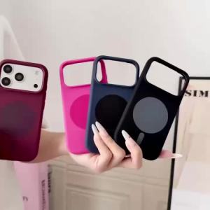 Liquid Silicone Magnetic Case for iPhone 17 18 Pro Max 18Pro 17Pro 18ProMax iPhone17 i17 for Magsafe Shockproof Soft Phone Cover