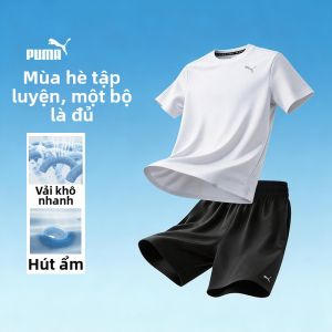PUMA | Bộ Áo Thun và Quần Short Chạy Bộ Tập Luyện Cho Nam Khô Nhanh Thoáng Khí