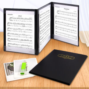 A4 Sheet Music Folder Can Be Unfolded Tri-Fold Page Piano Score Clip Can Be Modified Portable Foldable Info Booklet for Playing