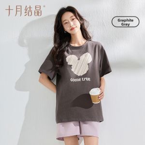 SHI YUE JIE JING | Pregnant Women Cotton T-shirts Spring Summer Loose Large
