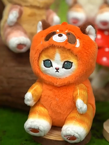 13cm Mofusand Plush Doll Keychain Cute Cat Key Chain Bag Pendant Stuffed Animal Fluffy Gift for Kids Birthday Comel