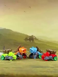SEA JJT Transforming Dinosaur Car Toy for Kids T-Rex Design with Vehicle Mode Enhances Imagination and Motor Skills