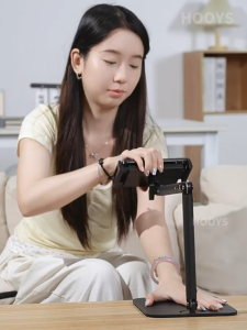 Giá đỡ ipad kẹp điện thoại hợp kim nhôm có tùy chỉnh độ cao xoay 360 đa năng Đế đúc chắc chắn quay video giải trí chống rung