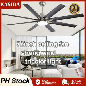 KASIDA 72inch ceiling fan with light modern ceiling lights with fan and remote ceiling fan heavy duty ceiling fan with led light strong wind 3 colors dimming ceiling fan light silent ceilings fan for living room dinning bedroom