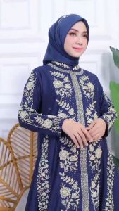 NEW 2024! GAMIS MADINA INAYA FULL BORDIR & PAYET BAHAN KATUN TOYOBO PREMIUM TERBARU KEKINIAN GAMIS PESTA