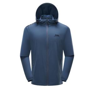 Jeep | Jeep Official Mens Breathable Outdoor Sports Windbreaker UV Protection Clothing UPF50+ Spring Summer Lightweight Nylon Jacket