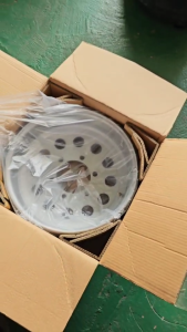 กระทะเพลาลอย ELF กระทะขอบ17.5 ใส่รถกระบะ ล้อหลัง 6.00 6รู170 ET-25 CBD133 หนา ยี่ห้อ AES สีเงิน [ราคา1วง] ใหม่แกะกล่อง