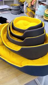 Dog Bed Cat Kennel Kennel Keep Soft Breathable Warm Pad Waterproof Sleeping Nest Sleeping Bed Puppy Cat Pet Sleeping With Mat Pet Supplies/猫窝狗窝