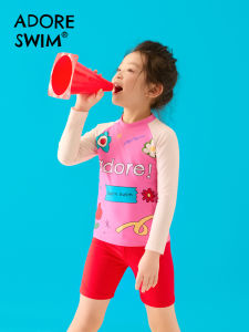 Adoreswim Swimsuit Cute Divided Bikini for Bé Gáis 2-9 Years Old Nylon Spandex Fabric Beachwear Summer 2025 Made in China