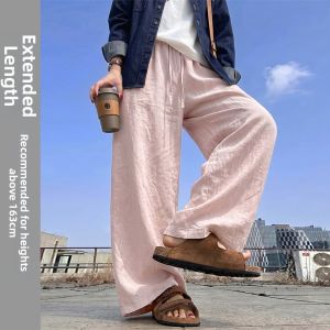 XINGJUSHE | Linen Wide Leg Pants Thin Summer Casual Drapey Style Comfortable Sunproof