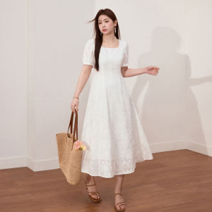 Elegant Figure-flattering Womens Plus Size Tea Dress
