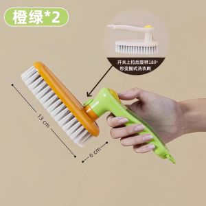 New Long Handle Rotatable Liquid Additive Shoe Brush Home Use Laundry Clothes Brush Soft Bristle Non-Damaging Shoe Board Brush