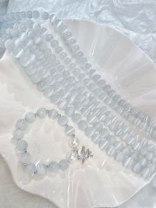 ลูกปัดกลมตาแมว ลูกปัด DIY ทำมือ สร้อยข้อมือ สร้อยคอ เครื่องประดับ ลูกปัดหลวม อุปกรณ์ตกแต่ง เครื่องประดับแฟชั่น